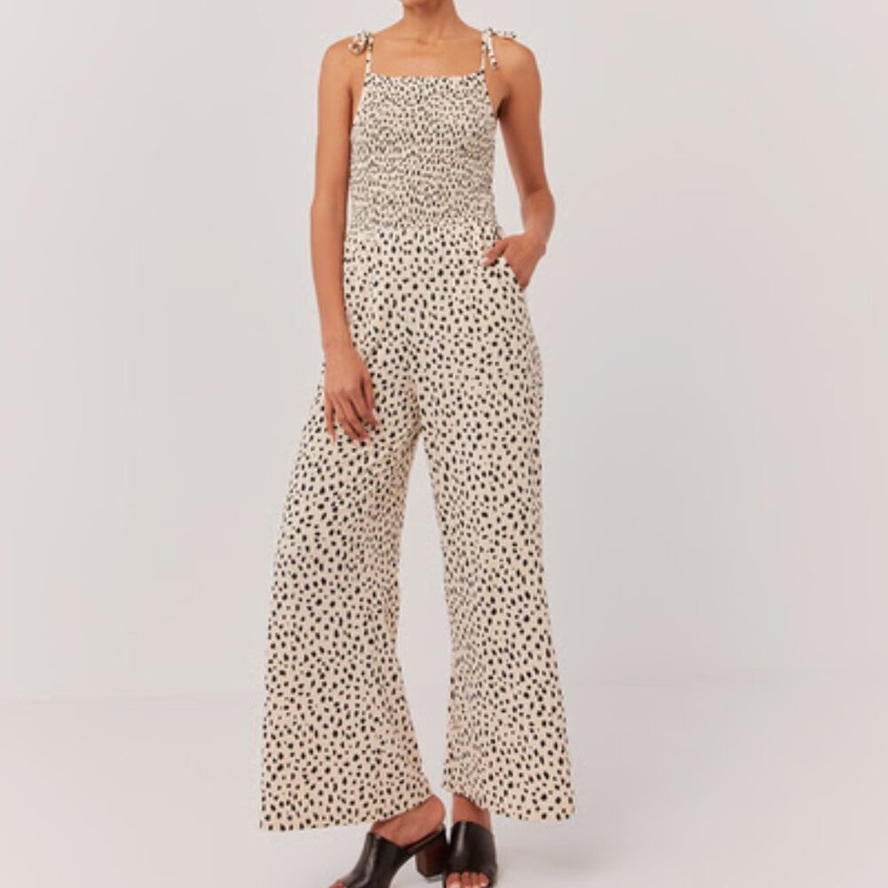 Pact The Soirée One And Done Jumpsuit in Ink Spots Size Small